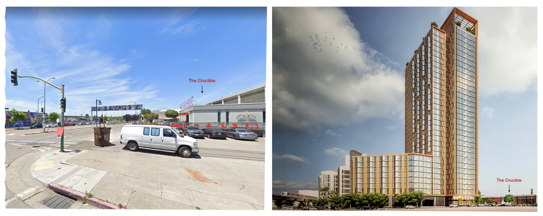 A comparison of skylines. 2020 vs projected render for 2025